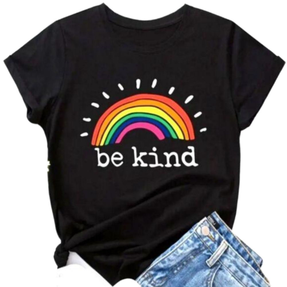 Unisex pride rainbow statement tee sz Medium